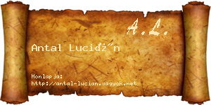 Antal Lucián névjegykártya