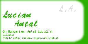 lucian antal business card